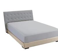 Jenny SESAL Sábana Bajera con Esquinas, Color Liso, Fabricada en Italia, para Cama de Matrimonio, Individual y de una Plaza y Media, Amplia selección de Colores y tamaños (Gris Claro, una Plaza y