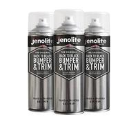 JENOLITE 3 x Volver a Negro Parachoques y Embellecedor - 3 x 500 ml (Restaura y Protege Parachoques, Embellecedores y Goma)
