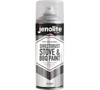 JENOLITE Directorust Pintura en aerosol para barbacoa y estufa | PLATA | Resistente a temperaturas muy altas hasta 650°C | Barbacoas, estufas, chimeneas, automoción | 400ml