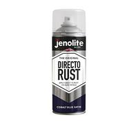 JENOLITE DIRECTORUST Pintura en aerosol satinada | AZUL COBALTO| | 400ml | Pintura multisuperficie todo en uno: metal, madera, plástico | Aplicar directamente sobre el óxido | RAL 5013