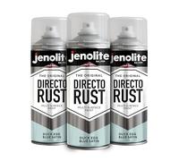 JENOLITE DIRECTORUST Pintura en aerosol satinada | HUEVO DE PATO AZUL | 3x400ml | Pintura multisuperficie todo en uno: metal, madera, plástico | Aplicar directamente sobre el óxido | BS16C33