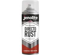 JENOLITE DIRECTORUST Pintura en aerosol satinada | ROJO CARDENAL | 400ml | Pintura multisuperficie todo en uno: metal, madera, plástico | Aplicar directamente sobre el óxido | RAL 3001