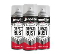 JENOLITE DIRECTORUST Pintura en aerosol satinada | ROJO CARMESÍ | 3x400ml | Pintura multisuperficie todo en uno: metal, madera, plástico | Aplicar directamente sobre el óxido | RAL 3027