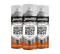 JENOLITE Directorust Pintura Metálica Brillo | COBRE | Pintura multisuperficie | Imprimador, capa base y capa superior todo en uno | 3 x 400ml