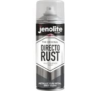 JENOLITE Directorust Pintura Metálica Brillo | GRIS METAL PISTOLA | Pintura multisuperficie | Imprimador, capa base y capa superior todo en uno | 400ml