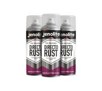 JENOLITE Directorust Pintura Metálica Brillo | ROSA | PPintura en aerosol multisuperficie | Imprimador, capa base y capa superior todo en uno | 3 x 400ml