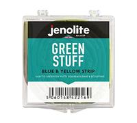 JENOLITE Green Stuff - Masilla para modelar, color azul y amarillo, 91 cm, masilla verde para juegos y modelado en miniatura, secado rápido