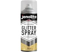 JENOLITE Pintura en aerosol con purpurina | ORO | Pintura con purpurina de colores | Multisuperficie | Ideal para Marcos de Fotos, Espejos, Adornos y Manualidades | 400ml