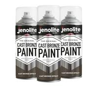 JENOLITE Pintura en aerosol de efecto fundido | BRONCE | crea el aspecto y la sensación de bronce fundido real en la mayoría de las superficies | 3 x 400ml