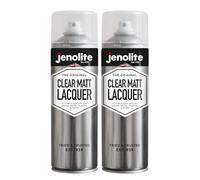 JENOLITE Spray de Laca Transparente | MATE | 2x500ml | Acabado Claro | Barniz Transparente | Protege la superficie y la pintura de la corrosión y el daño UV | Sellador que no amarillea