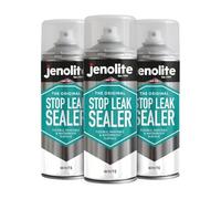 JENOLITE Stop Leak Spray Sellador | BLANCO | 3x400ml | Sellador de fugas para canalones y tejados planos | Impermeable | Rellena, sella y detiene fugas | Protección a largo plazo contra el agua