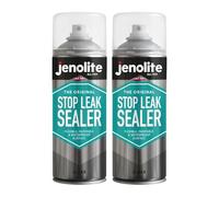 JENOLITE Stop Leak Spray Sellador | TRANSPARENTE | 2x400ml | Sellador de fugas para canalones y tejados planos | Impermeable | Rellena, sella y detiene fugas | Protección a largo plazo contra el agua
