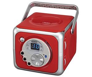 Jensen cd-555 edición Limitada Bluetooth portátil Sistema de música con Reproductor de CD + CD-R/RW y Radio FM con Entrada Auxiliar y para Auriculares Jack línea...