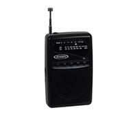 Jensen JENMR80 MR80 Am/FM - Radio portátil de Bolsillo (6,75 x 6,00 x 1,00 Pulgadas), Color Negro