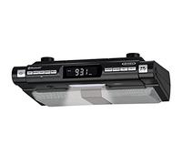 Jensen Moderno Sistema de música Bluetooth inalámbrico para Debajo del gabinete, Radio FM, visualización Digital LCD con Reloj, micrófono Manos Libres Integrado y Altavoces (Incluye Accesorios de