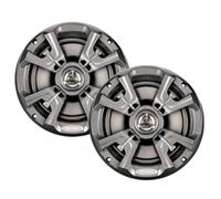 Jensen MSX60RVR - Altavoces Marinos coaxiales de 6.5 Pulgadas, Completamente Impermeables con Materiales Resistentes a los Rayos UV para soportar los Elementos Exteriores, se Venden como Pares, Gris