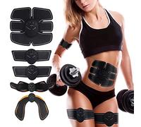 Jenylu 5 Piezas Electroestimulador Muscular, EMS Abdominales Electroestimulacion, Estimulador de Glúteos, 6 Modos y 10 Niveles para Abdomen/Brazo/Piernas/Cintura/Gluteos, Hombres y Mujeres