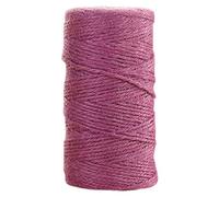 JeogYong Cuerda de yute de 2 mmx100 m, cuerda de yute de color natural de 3 capas, cuerda de yute gruesa para decoración de floristería, agrupación, regalos de envoltura (morado claro)