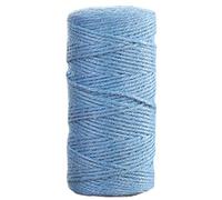 JeogYong Cuerda de yute de 2 mmx100 m, cuerda de yute de color natural de 3 capas, cuerda de yute gruesa para decoración de floristería, agrupación, regalos de envoltura (azul claro)