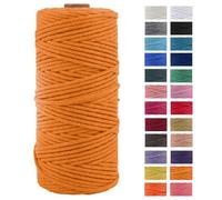 JeogYong Cuerda Macrame, Hilo Cordón Algodón Natural Grueso Cordón Macramé, para Tapices, Colgadores Plantas, Manualidades Bricolaje, El Hogar Decoracion, Envoltura Regalos 3mm x 100m (Dorado)