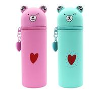 JEONDFG Estuche de silicona 2 en 1, Rosa., 19.5 x 14 x 5.5 cm, Kawaii