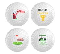 JEONDFG Juego de 4 pelotas de golf con caja de regalo, para padres, colegas, golfistas