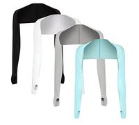 JEONEKID Mangas de chal de enfriamiento con agujeros para los dedos para mujer, protección anti-UV, protección solar, enfriador de hombros para golf, Negro, blanco, gris, azul cielo, talla única