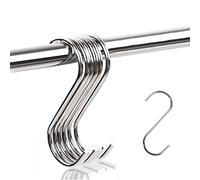 JeoPoom 10 Paquete Ganchos en Forma de S, S en Forma de Gancho Colgante, Multifuncionales S Ganchos Cocina Acero Inoxidable Ganchos para Colgar Bolsos Ropa Ollas y Sartenes