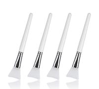 JeoPoom Cepillo de Mascarilla de Silicona, Brochas de Maquillaje, Juego de 4 Cepillos de Mascarillas Faciales de Silicona Sin Pelo, para Aplica Mascarillas Facial/Ojos, Herramienta de Maquillaje DIY