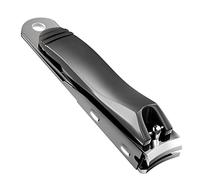 JeoPoom - Cortaúñas Profesional para Uñas de Acero Inoxidable para Mujer, Hombre, Herramienta de Corte Profesional para Preparación de Manicura (Gris)