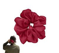 JeoPoom Gomas para Pelo 11CM, Coletero de Seda para Pelo, Cinta Elástica, Banda para El Pelo para Mujer, Coleteros de Seda para Cuidado del Cabello Suave(Rojo)