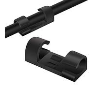 JeoPoom Grapas de Pared para Cable[20PCS], Organizador de Cables Clips de Cables con Adhesivo, Gestión de Cable, Clip Organizador de Cables para USB,TV,Audio,Cables en Hogar,Oficina y Coche(Negro)