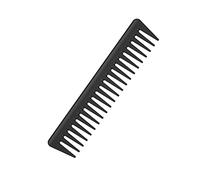 JeoPoom Peine de Carbono Negro, Dientes Anchos y Grandes, Resistente al Calor, para Pelo Largo Mojado o Rizado