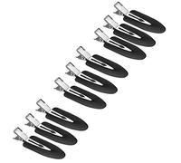 JeoPoom Pinzas para el Pelo sin Doblar Clips[9 Piezas], Sin Dobleces, Sin Marcas, Sin Arrugas, Herramienta de Clips de Peinado(Negro)
