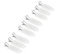 JeoPoom Pinzas para el Pelo sin Doblar Clips[9 Piezas], Sin Dobleces, Sin Marcas, Sin Arrugas, Herramienta de Clips de Peinado(Blanco)