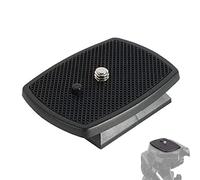 JeoPoom Placa de Liberación Rápida para Cámara, Adaptador de Placa de Liberación Rápida con Tornillo de 1/4", Plató Rápido Sistema para Trípode/DSLR (Negro)