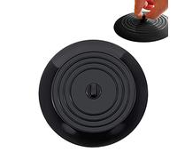 JeoPoom Tapón de Bañera Tapones de Drenaje de Silicona, Universal Tapones Fregadero 15 cm para Cocina, Baño y Lavaderos(Negro)