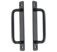 Jeorywoet Manijas de cajones, manijas de gabinete de 2 piezas tornillo/adhesivo de 6 pulgadas cajones de aluminio negro tirones de puerta para utensilios de cocina y más