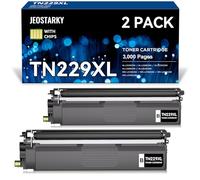 Jeostarky TN229XL - Cartucho de tóner negro de repuesto para Brother TN229 TN229XL compatible con Brother MFC-L3780CDW MFC-L3720CDW HL-L3280CDW HL-L3220CDW HL-L3300CDW HL-L3295CDW (paquete de 2)