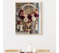 JEPGFOU 5D Flor Diamond Painting, AtrapasueñOs Diamond Painting Kit Completo, Manualidades Adultos DIY Cristal Pintura De Diamante Para, Paint Para Decor De Pared,s Femeninos 90 x 120 cm PjY1593 3-W