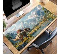 JEPGFOU Alfombrilla Raton Ordenador Grande Gaming Mouse Pad XXL 160 x 80 cm, Impermeable Antideslizante, Lavable, Alfombrilla Escritorio con Base de Caucho para Gamers, PC - Azul MontañA PjY7596 S-J