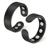 Jeracol 2 anillos magnéticos Calmara para mujer con 9 imanes ultra resistentes, 99% anillos de cobre con caja de regalo y tamaño ajustable, Cobre