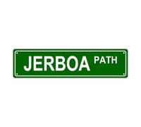 JERBOA PATH ANIMAL - Letrero de metal para calle, bar, cafetería, garaje, cueva, hogar, habitación, baño, granja, jardín, porche, patio, decoración, 40,6 x 10,2 cm