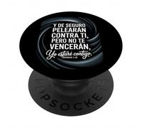 Jeremías 1:19 Español - No Te Vencerán, Yo Estaré Contigo PopSockets PopGrip Adhesivo