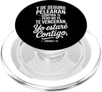 Jeremías 1:19 - "Yo Estaré Contigo No Te Vencerán PopSockets PopGrip para MagSafe