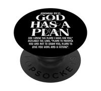 Jeremías 29 11 Dios Tiene un Plan Versículo bíblico Cristiano Fe PopSockets PopGrip Adhesivo