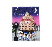Jerez De La Frontera Cádiz España 3D imán de nevera regalo recuerdo, resina hecha a mano Cádiz imán para nevera hogar y cocina decoración colección