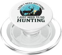 Jerga del Cazador Ciervo Bosque Solo Necesito IR a Cazar PopSockets PopGrip para MagSafe