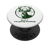 Jerga del Cazador Ciervo ¡Voy a Cazar! Temporada de Caza PopSockets PopGrip Adhesivo