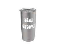 Jerga hippie Stay Groovy Vaso térmico de acero inoxidable de doble pared